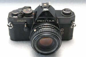 PENTAX ペンタックス 人気の高級一眼レフカメラ MX（黒）ボディ +（純正50mm高級レンズ1:1.7付） 希少な作動品 （腐食無し）