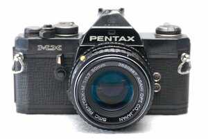 PENTAX ペンタックス 人気の高級一眼レフカメラ MX（黒）ボディ +（純正50mm高級レンズ1:1.7付） 希少な作動品 （腐食無し）
