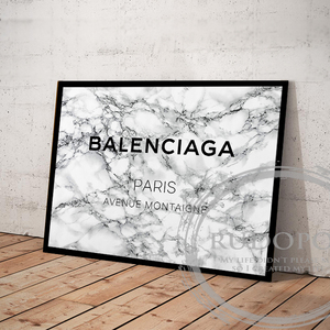 A2 size frame ending [ marble brand oma-ju art poster Balenciaga ]