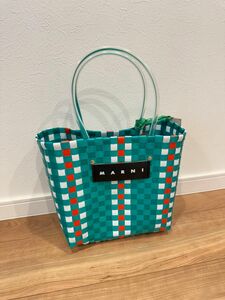 新品 MARNI マルニカフェ ピクニックカゴバッグ グリーン