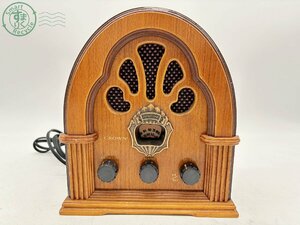 2406600251　▲ CROWN クラウン RA-W10 1929 AM FM ラジオ レトロ アンティーク オーディオ 機器 家電 木製 中古 通電可能