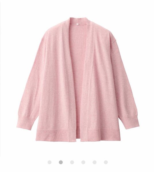 MUJI 無印良品 UVカット カーディガン (七分袖) ピンク M