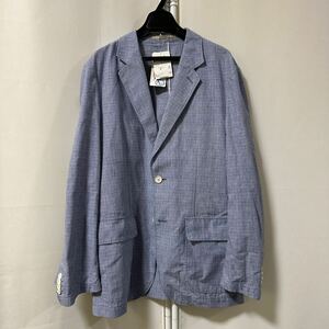 ［1円スタート］スーツジャケット 上着　長袖シャツ　カジュアル ブルー おしゃれ　S-4