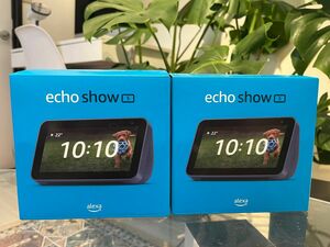 (2台セット)Echo Show 5 第2世代 　エコーショー5 チャコール・ブルー