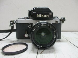 １円　Nikon　ニコン　F2　　フィルムカメラ　一眼レフ　NIKKOR　28ｍｍ　1：3.5　シャッターOK　現状品 【星見】