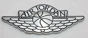 NBA バスケ バスケットボール 飾り Air Jordan アルミ エア ジョーダン カー 3D ステッカー 銀黑 当日発送