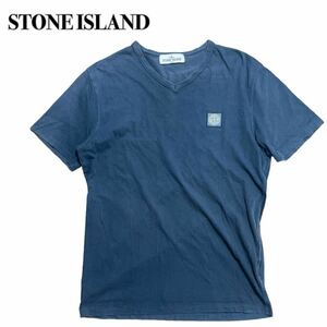 STONE ISLAND ストーンアイランド半袖 カットソー Tシャツ M ロゴ ネイビー紺