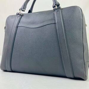 1 jpy [ ultimate beautiful goods × top class line ]Pelle morbidaperemo ruby daDeck9 business bag briefcase tote bag safia-no leather gray 