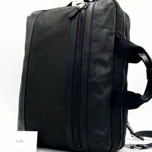 相場価格7万円 極美品 COACH コーチ F59944 テレイン コンバーチブル ナイロン 3way ビジネスバッグ ブラック ブリーフケース