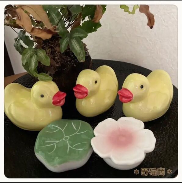 *浮球* 5点 陶器 浮き球 浮き玉 置物 メダカ鉢 ビオトープ 花手水