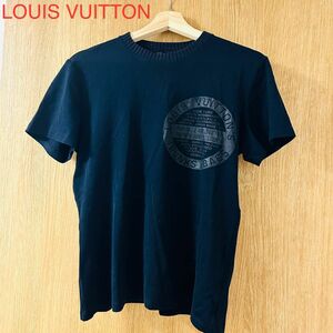 LOUIS VUITTON ルイヴィトン サークルロゴ　半袖Tシャツ　ブラック　黒 半袖Tシャツ　カットソー