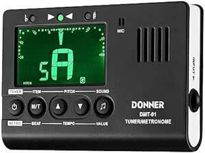 Donner デジタルメトロノーム チューナー トーンジェネレーター 3 in 1 ギター/ピアノ/トランペット/クロマティック楽