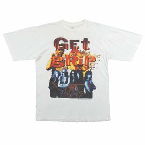 90's AEROSMITH aero Smith T-shirt GET A GRIP Size L #19879 postage 360 jpy Vintage Vintage lock band Tee