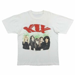 90's KIX T-shirt HOT WIRE 1991 #19880 postage 360 jpy Vintage Vintage American Casual lock band Tee