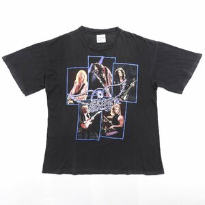 90's aero Smith band T-shirt USA made size L #19898 postage 360 jpy lock hard rock Old 