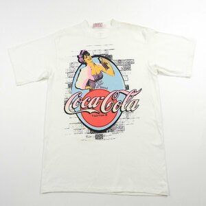 未使用 90's Coca-Cola コカコーラ Tシャツ アメリカ製 ホワイト Size L #19919 送料360円 ヴィンテージ ビンテージ アメカジ USA 米国製