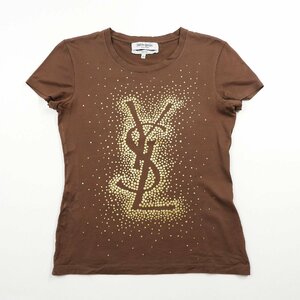 Yves Saint Laurent イヴサンローラン Tシャツ イタリア製 Size XS #19927 送料360円 rive gauche きれいめ レディース ロゴ Tee