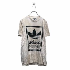 adidas 半袖 プリント Tシャツ アディダス S ホワイト バックプリント クルーネック 古着卸 アメリカ仕入 a605-8614