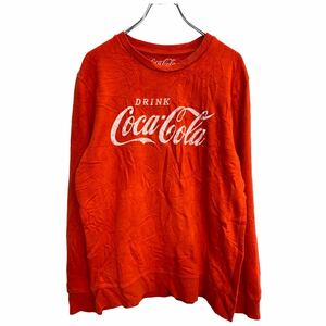 Coca-Cola プリントスウェット Lサイズ コカコーラ レッド 古着卸 アメリカ仕入 t2406-3105