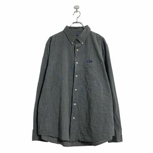 CHAPS 長袖 無地シャツ XL グレー チャップス ボタンダウン ビッグサイズ 古着卸 アメリカ仕入 a606-5384