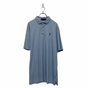 POLO Ralph Lauren 半袖 無地 ポロシャツ ポロラルフローレン XL ライトブルー ワンポイントロゴ 古着卸 アメリカ仕入 a606-5834