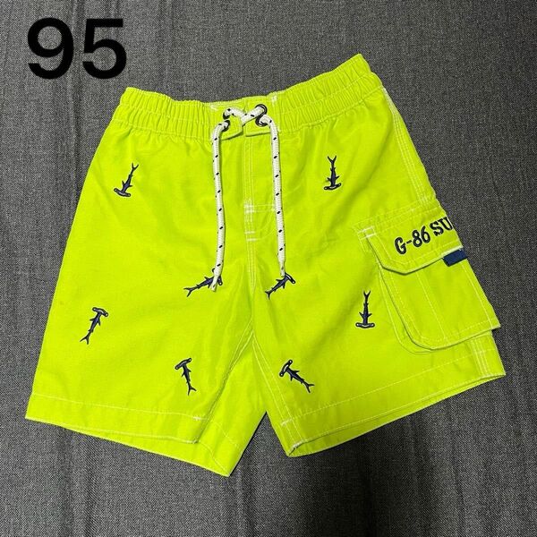 水着 babyGAP 男の子 95 エメラルドグリーン シュモクザメ スイムウェア 汚れあり