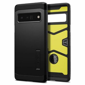 Spigen Pixel6Pro ケース 耐衝撃 米軍MIL規格取得 衝撃吸収 黒 イエロー 黄色 耐衝撃 ブラック TPU