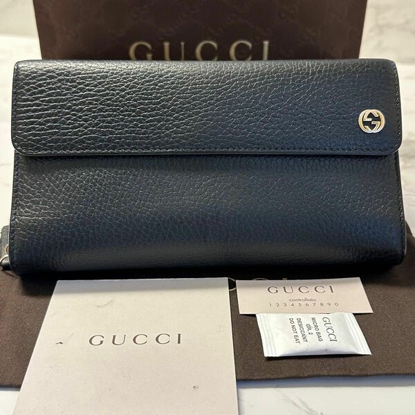 新品同様！ グッチ GUCCI 財布 長財布　インターロッキングGG ラウンドファスナー