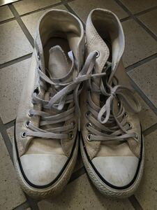  б/у * женщина женский Converse converse in каблук спортивные туфли 23cm студент посещение школы для *