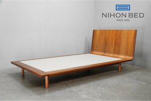 719 exhibition beautiful goods Japan bed (NIHON BED) PRAIRIE ( Prairie ) walnut semi-double size bed frame 36.3 ten thousand 