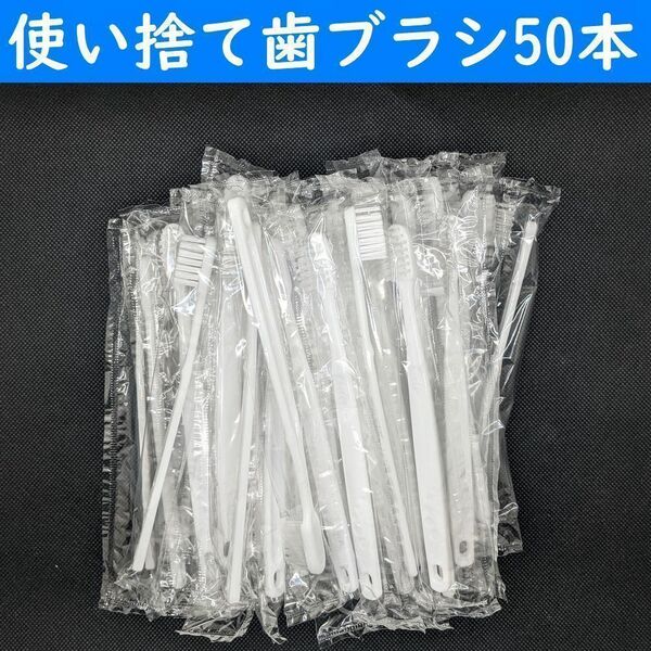 【コンビニ受取可】　使い捨て歯ブラシ　５０本　ハブラシ