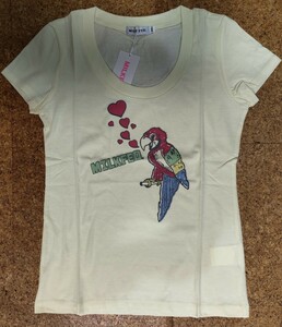 500円〜 milkfed. ミルクフェド 新品 Tシャツ S/S TEE PARROT パロット サイズ XS YELLOW イエロー プリントTシャツ 半袖Tシャツ 日本製