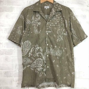 WOOLRICH ウールリッチ ペイズリーシャツ 半袖 オープンカラーシャツ SIZE: M ベージュ MH632024060401