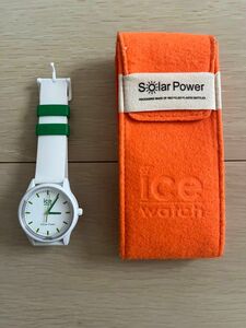 ice watch Solar Power ネイチャー　アイスウォッチ　ソーラー　ケース付き　ホワイト　グリーン　
