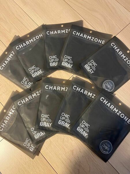 CHARMZONE マスク　グレー　Mサイズ　個包装　10枚セット　韓国マスク