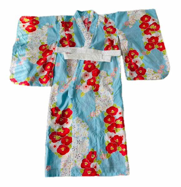 美品　浴衣　5-6才　100cmから115cm