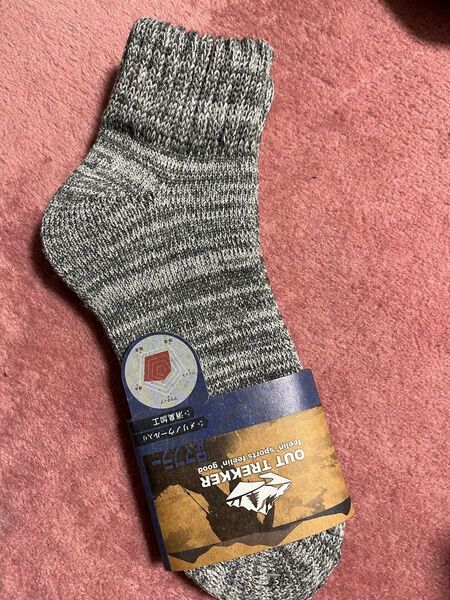 OUT TREKKER アウトトレッカー メンズソックス ショートソックス 厚地ソックス アウトドア用品 暖か靴下 ソックス