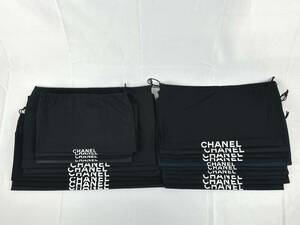 1円～　CHANEL　シャネル　保存袋20枚セット　巾着タイプ　ブラック　バッグ用等　大サイズ　特大サイズ等