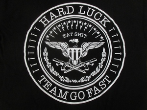 HARD LUCK エンブレム ロゴ Tシャツ S 黒 ブラック ハードラック THE DRIVEN ドリブン JASON JESSEE ジェイソン ジェシー スケートボード