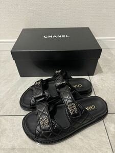 CHANEL Chanel сандалии 37 23.5cm прекрасный товар 