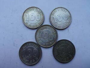 1964年　東京オリンピック 記念銀貨 100円 5枚　昭和39年 記念硬貨