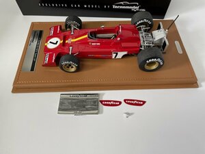 ★破損 訳あり FERRARI - F1 312 B3-73 N 7 SPAIN GP 1973 JACKY ICKX - RED WHITE /Tecnomodel 1/18ミニカー