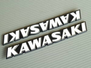 カワサキ純正 汎用 KAWASAKIタンクエンブレムセット 旧ロゴ 新品