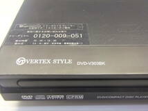 VERTEX STYLE DVD-V303BK ヴァーテックススタイル DVDプレーヤー 本体 動作品_画像2