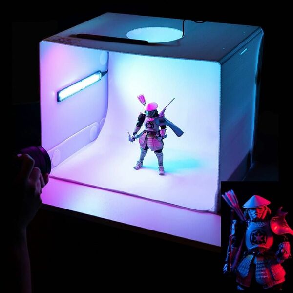 [新品]撮影ボックス　7色虹色　サイバーパンク　LEDライト