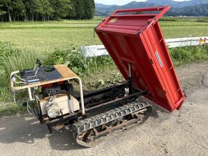 秋田発　シバウラ　SC430D 油圧ダンプ式　運搬車　クローラーキャリアー　積載量350-450キロ　現状販売　クローラーダンプ 直接引取可能　