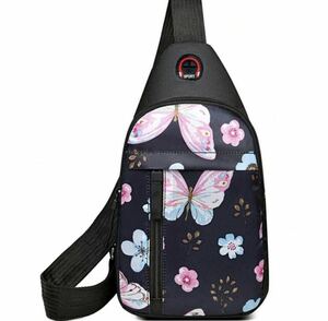 [ remainder 1 point ] abroad brand body bag man and woman use one shoulder shoulder bag diagonal .. multifunction earphone jack attaching light weight butterfly . pattern 