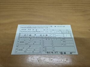 JR北海道　補充券