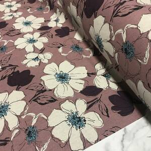  made in Japan 3m cotton flax canvas floral print ⑦ cloth is gire