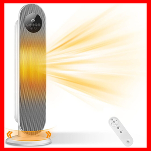 【2023秋・ 瞬間速暖】セラミックヒーター LCD温度表示 リモコン 省エネ